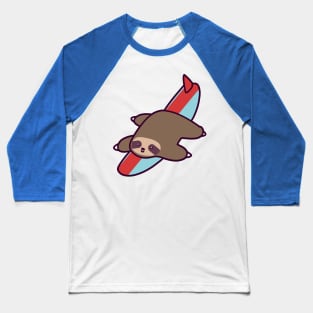 Surfing Sloth Baseball T-Shirt